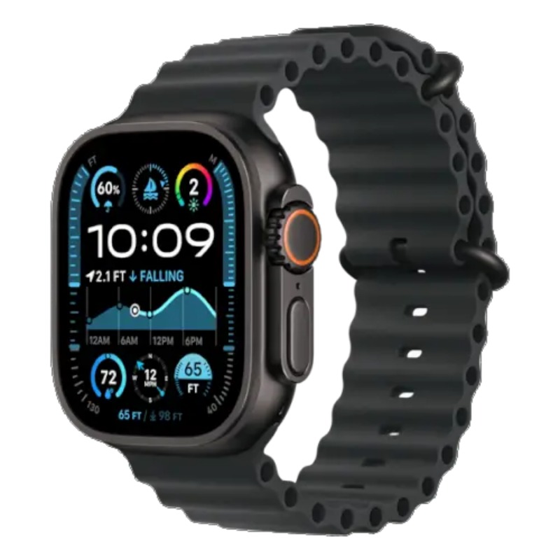 שעון חכם Apple Watch Ultra 2 49mm במארז טיטניום שחור מוקשח