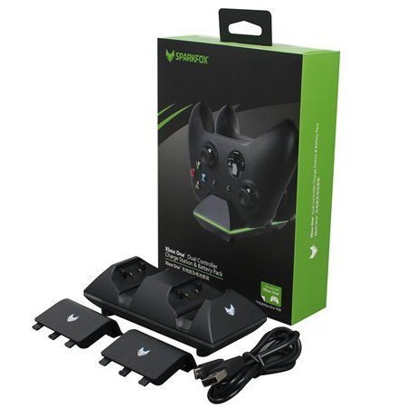 SparkFox xBox One Controller Dual Battery עמדת טעינה+זוג סוללות