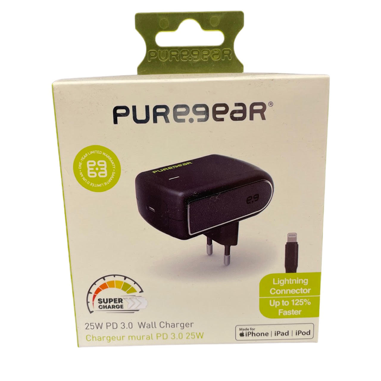 מטען קיר למכשירי אייפון 25W מבית PUREGEAR