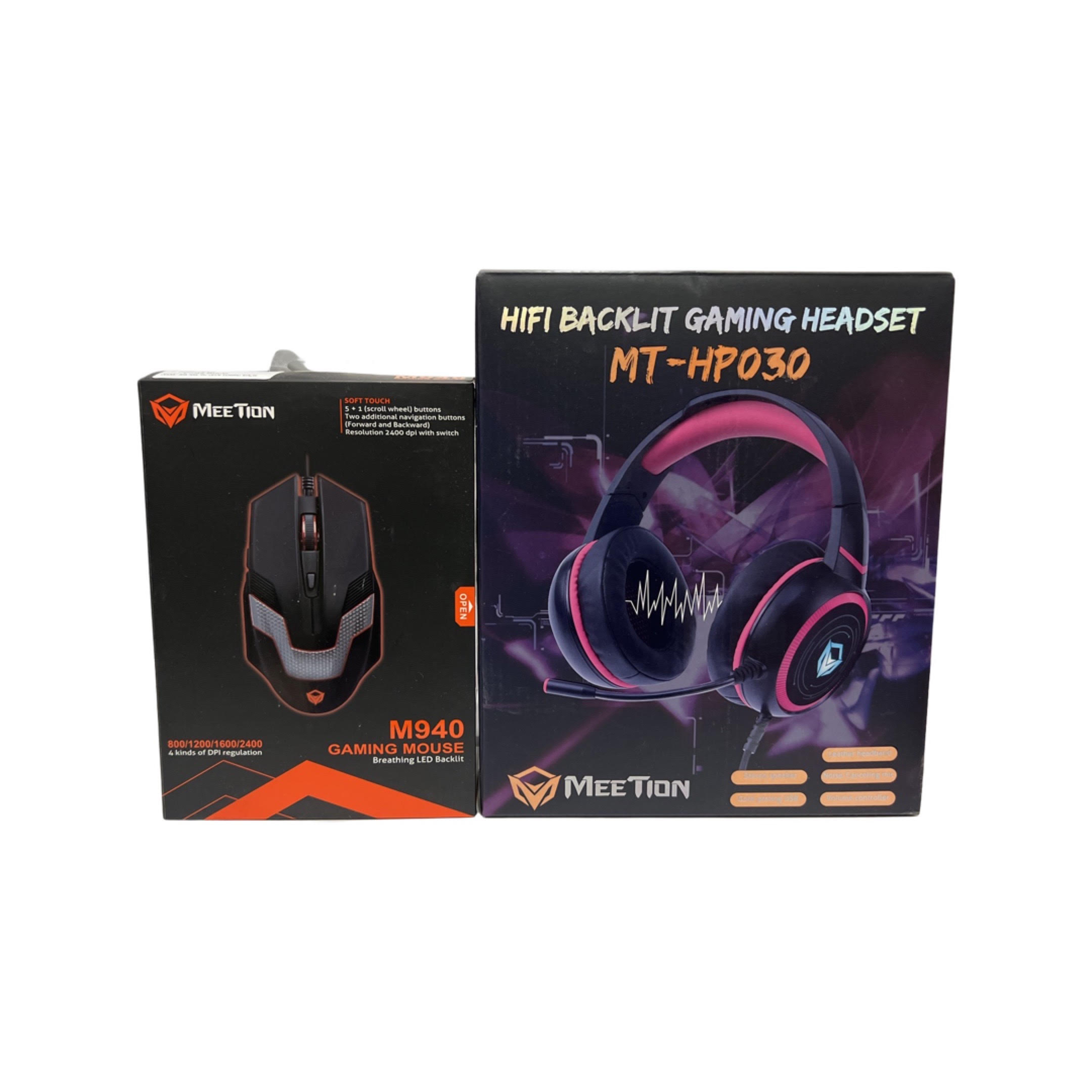 סט עכבר גיימינג Meetion 940 ואוזניות HP- 030 MEETION