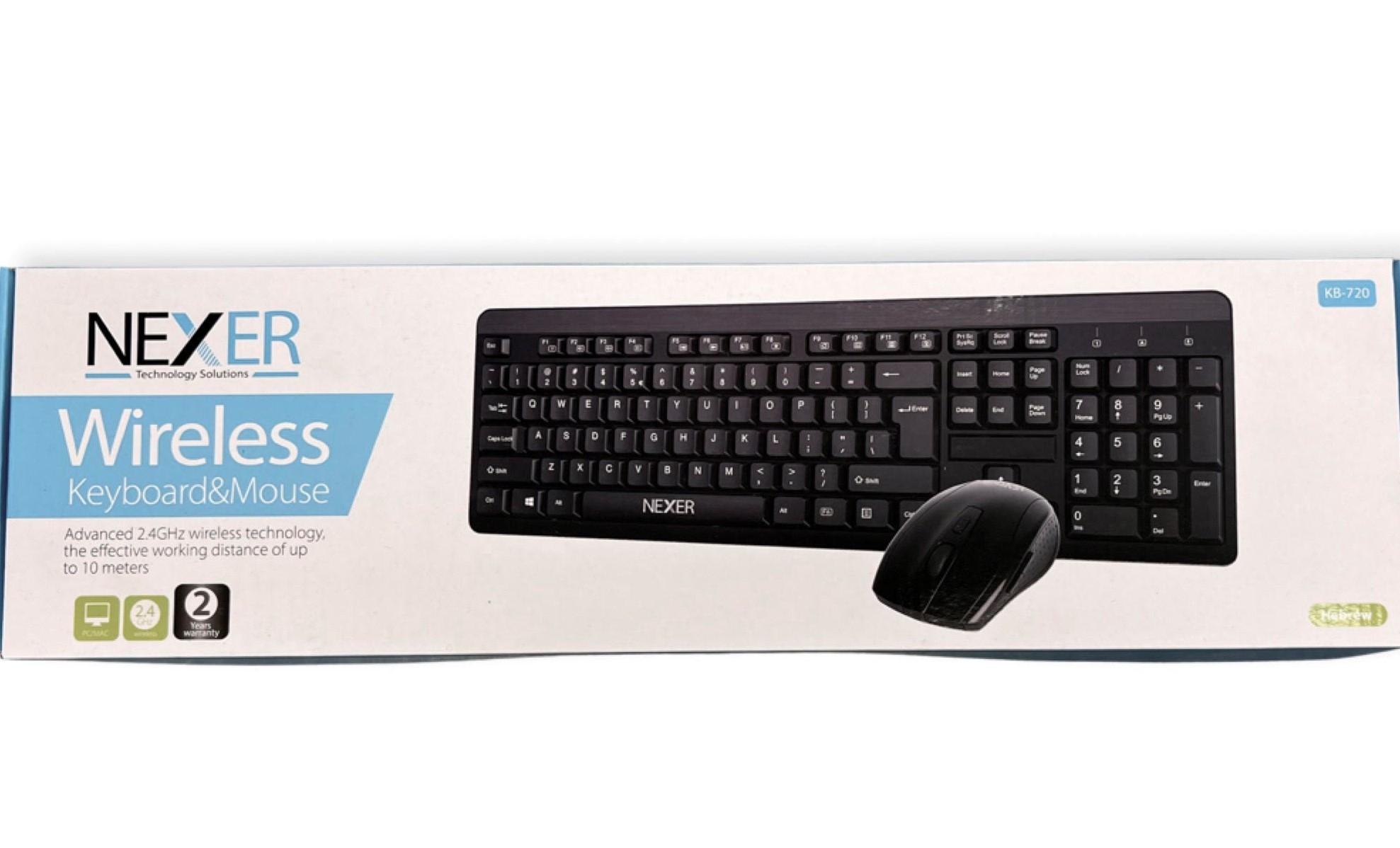 סט מקלדת ועכבר אלחוטי מבית NEXER דגם KB-720