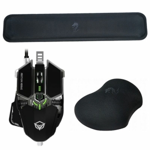 סט גיימינג לנוחות מקסימלית MEETION GAMING MOUSE וכריות סיליקון לידיים