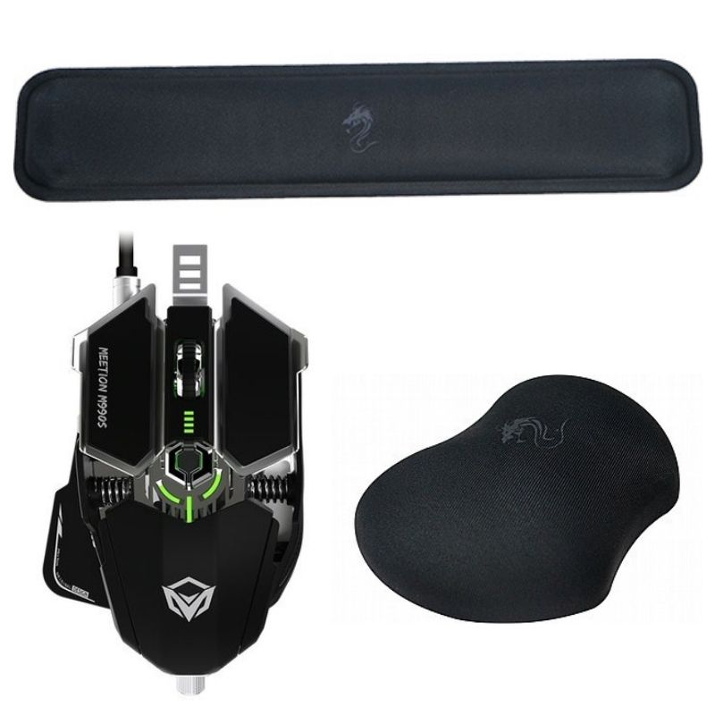 סט גיימינג לנוחות מקסימלית MEETION GAMING MOUSE וכריות סיליקון לידיים