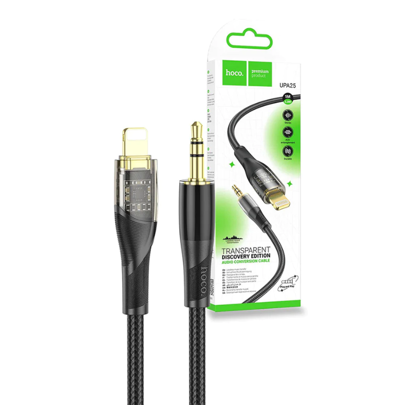 כבל Lightning לייטנינג ל AUX דגם UPA25 אורך מטר