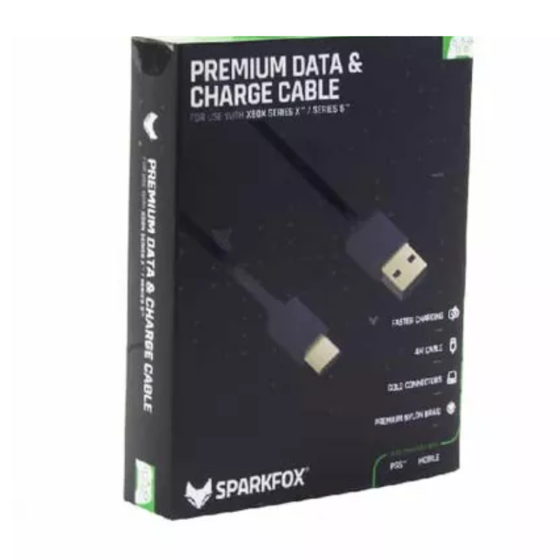 כבל SPARKFOX PREMIUM DATA & CHARGE CABLE FOR XBOX
