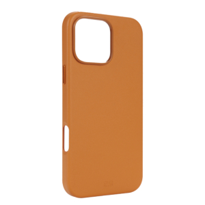 כיסוי לאייפון 16 פרו עור טבעוני תומך MagSafe חום PureGear Synthetic Leather