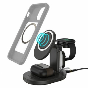 מעמד טעינה אלחוטי OtterBox 3-in-1 Charging Station for MagSafe - BLACK
