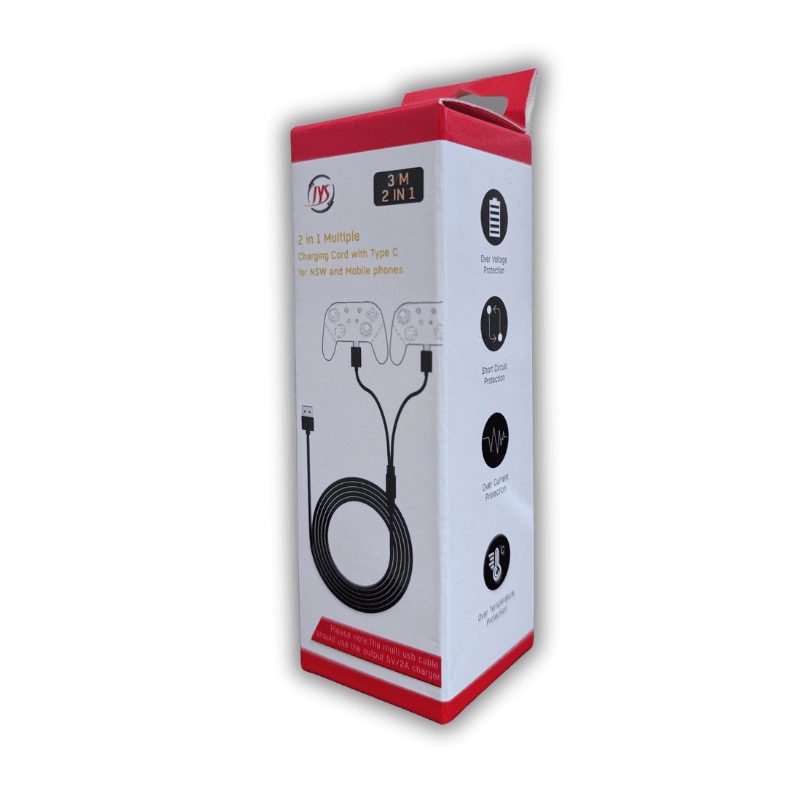 כבל ארוך 3 מטר USB מפוצל ל TYPE-C
