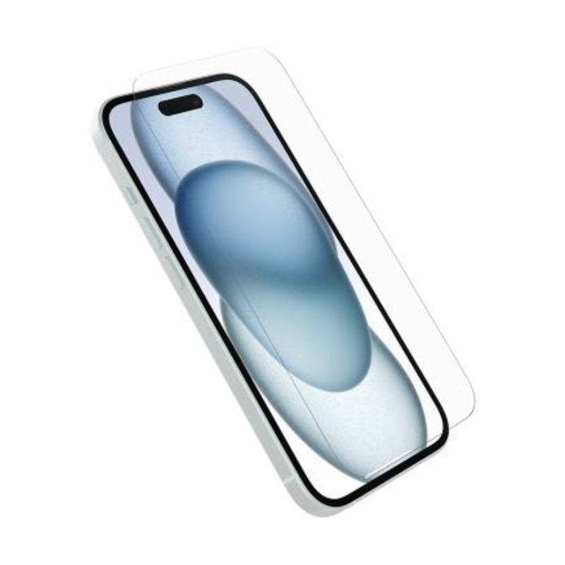 מגן מסך זכוכית OTTERBOX לאייפון 15 – הגנה עוצמתית עם שקיפות מושלמת ועמידות לנפילות