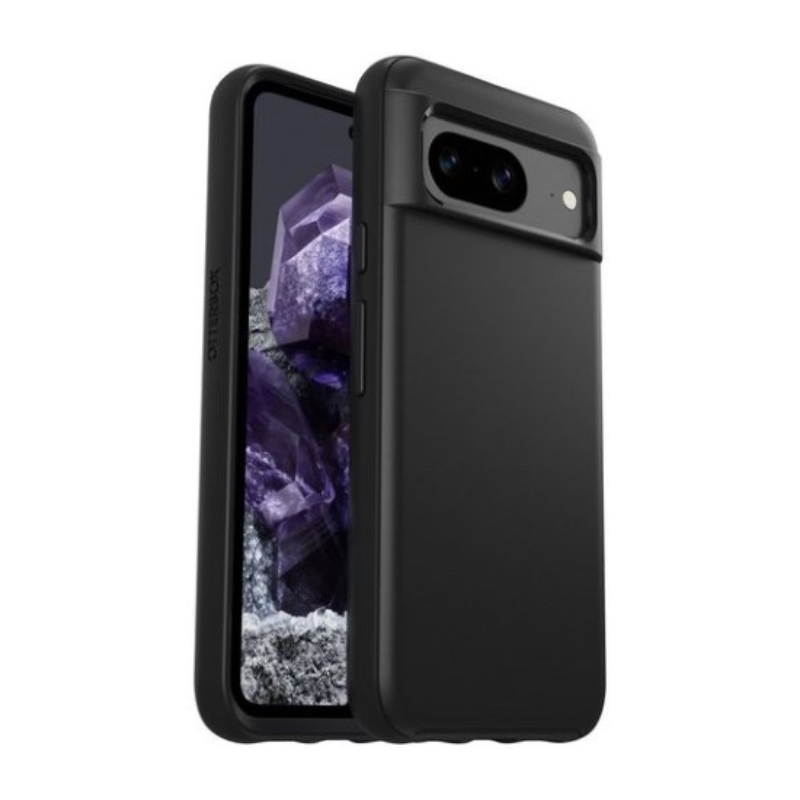 כיסוי שחור OtterBox Symmetry ל־Google Pixel 8 – מראה יוקרתי עם הגנה מקסימלית