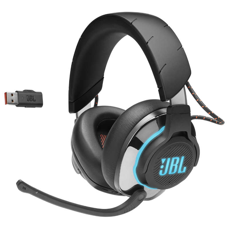 סאונד: דרייברים 50 מ"מ עם JBL QuantumSOUND Hi-Res ו-QuantumSURROUND ביטול רעשים: Active Noise Cancelling (ANC) למשחקים, מבטל רעשי רקע לא רצויים חיבור אלחוטי: 2.4GHz ללא השהיות + Bluetooth 5.2 חיי סוללה: עד 43 שעות, ניתנות להטענה תוך כדי משחק מיקרופון: בום מתהפך עם הפעלה/כיבוי אוטומטית והשתקה; קול ברור במשימות צ'אט ואסטרטגיה נוחות ועיצוב: רצועת ראש קלה ועמידה, כריות אוזניים מקצף זיכרון עם עור פרימיום תאימות פלטפורמות: PC, Mac, PS5, PS4, Nintendo Switch (בעת עגינה), Xbox, מובייל, VR התאמה אישית: JBL QuantumENGINE – EQ, RGB, הגדרות מיקרופון, QuantumSURROUND תכונות נוספות: איזון אודיו בין משחק וצ’אט עם Discord, טעינה בזמן משחק