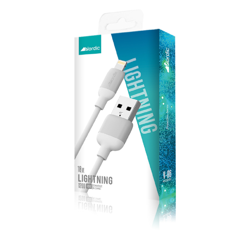 כבל טעינה וסנכרון USB to Lightning מבית Nordic