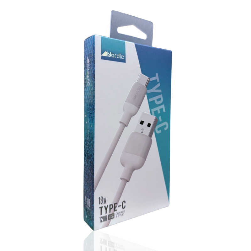 כבל טעינה וסנכרון USB to Type-C מבית Nordic