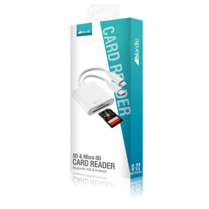 קורא כרטיסים מהיר NORDIC C-22 – פתרון מושלם ל-SD ול-Micro SD, תומך iOS ואנדרואיד