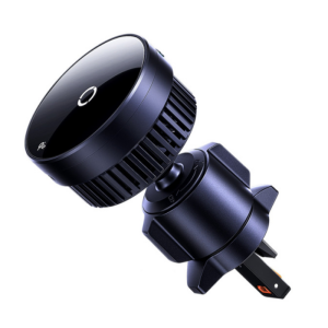 מטען אלחוטי לרכב Baseus MagPro Qi2 15W עם עמדת מגנט ואוורור – טעינה מהירה ובטוחה