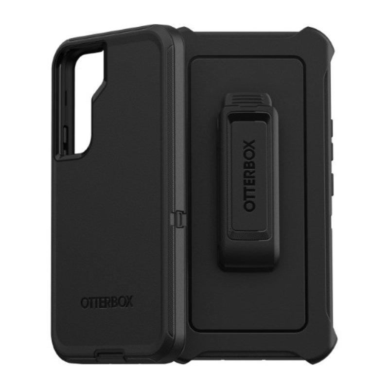 כיסוי OtterBox Defender שחור ל-Samsung Galaxy S22 – הגנה מלאה למכשיר