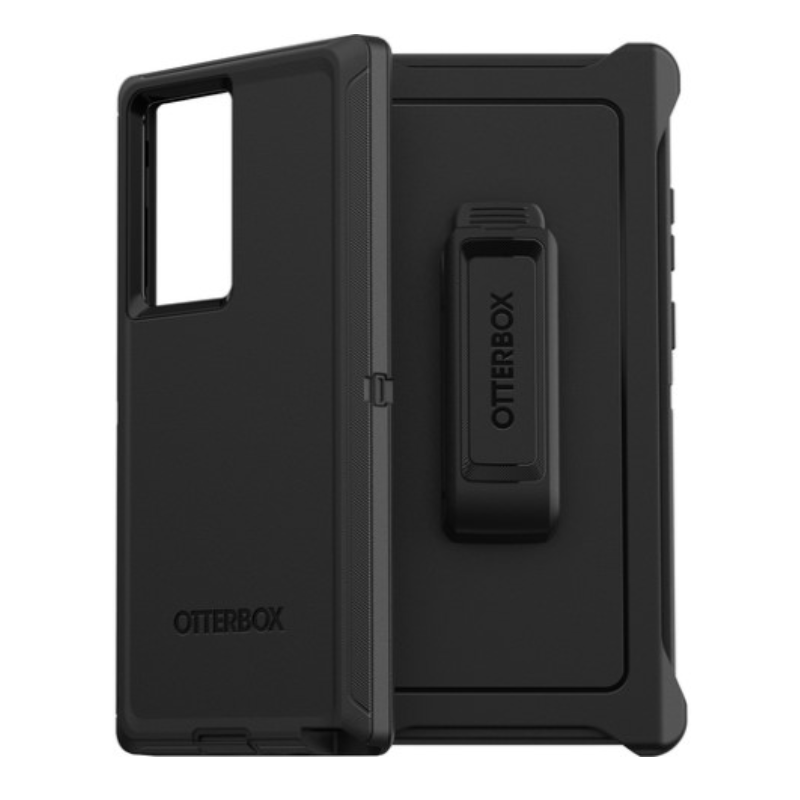 כיסוי OtterBox Defender שחור ל-Samsung Galaxy S22 Ultra – הגנה מלאה למכשיר