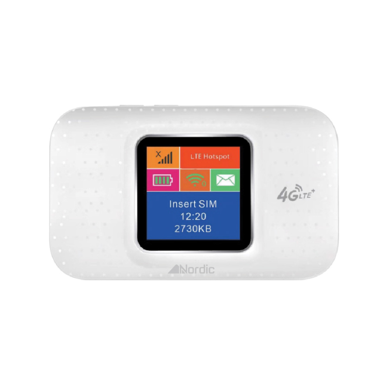 ראוטר אלחוטי נייד Nordic Link Plus 4G עם סוללה פנימית ותמיכה בסים 4G לכל הרשתות בישראל