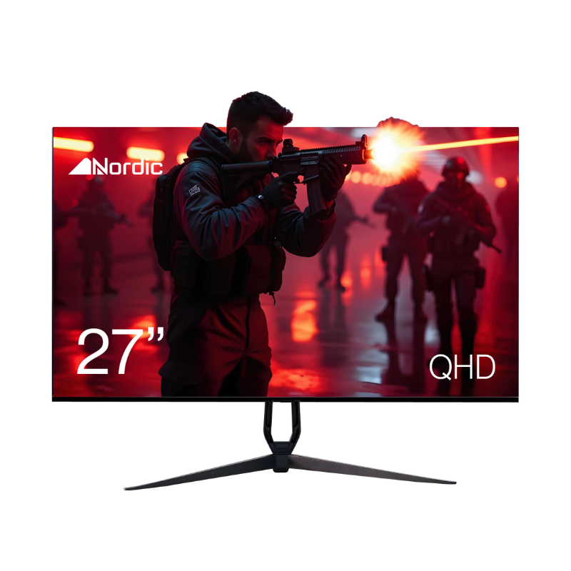 מסך גיימינג Nordic 27" 2K ZT270QHD – IPS, קצב רענון 180Hz, זמן תגובה 1ms, HDR Ultra ותאורת RGB אחורית