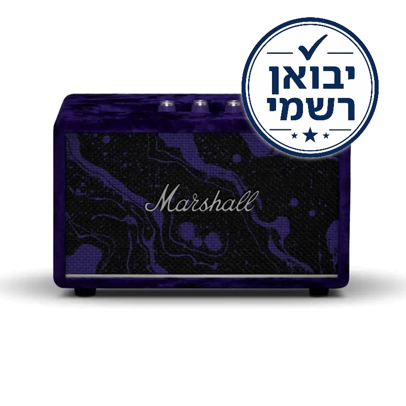 מבט על גוף הרמקול המציג את מרקם החומרים הייחודי של מהדורת Hendrix Edition עם כבל החשמל המקורי