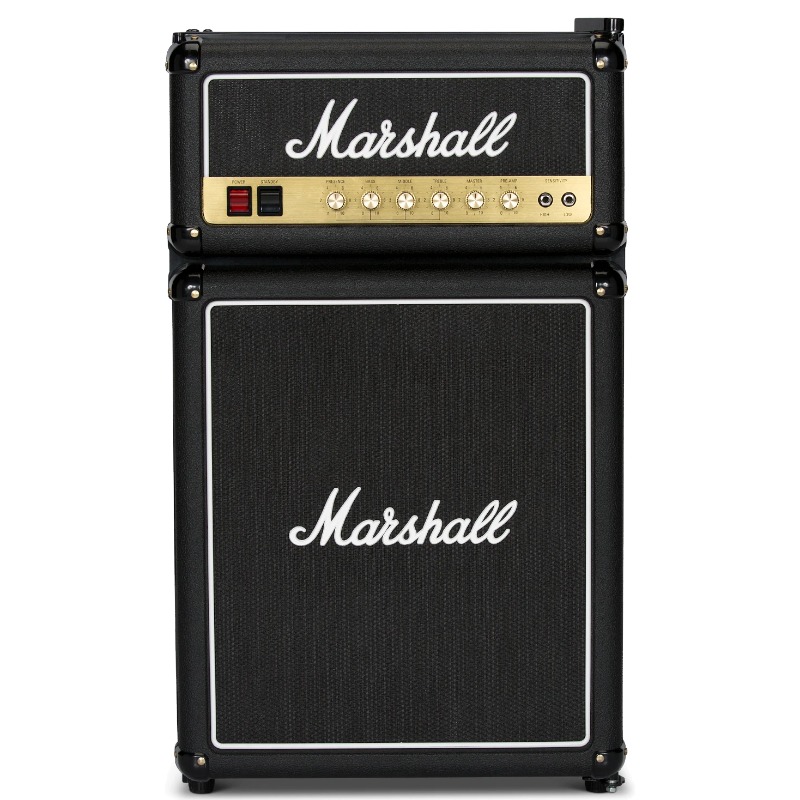 מקרר משרדי ביתי 77 ליטר Marshall Fridge 3.2 בצורת מגבר רוק שחור