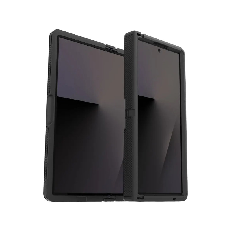 כיסוי OtterBox Defender Pro XT מורכב על גבי Samsung Galaxy Z Fold 8 Ultra במצב פתוח וסגור