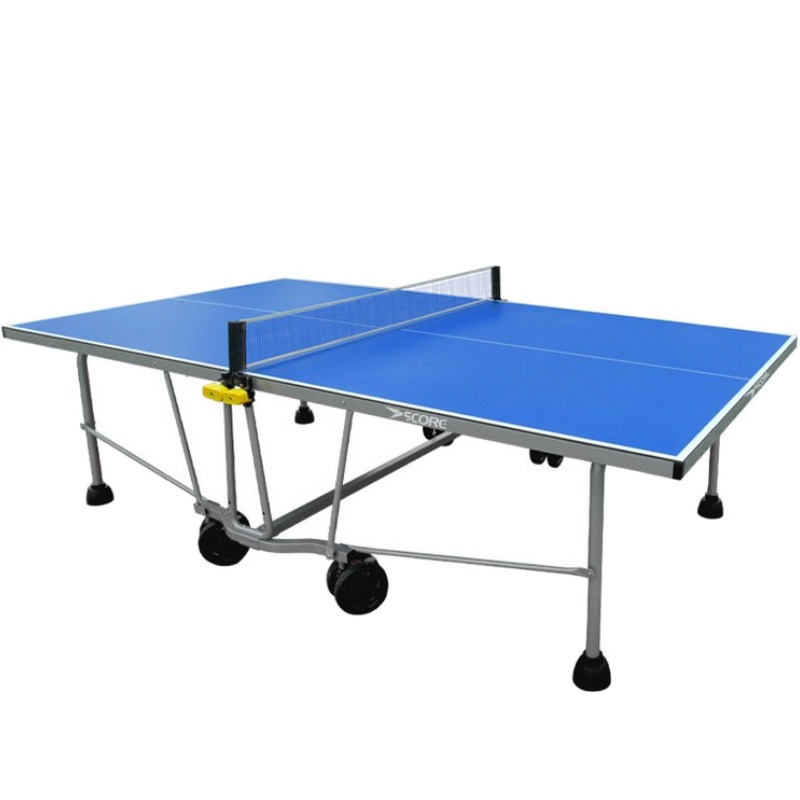 שולחן פינג פונג חוץ SCORE 6mm במצב פתוח עם רשת תואמת