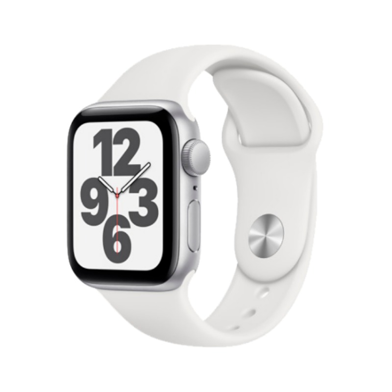 תקריב על מסך ה-Always-On Retina OLED ומארז האלומיניום הכסוף ב-Apple Watch Series 6